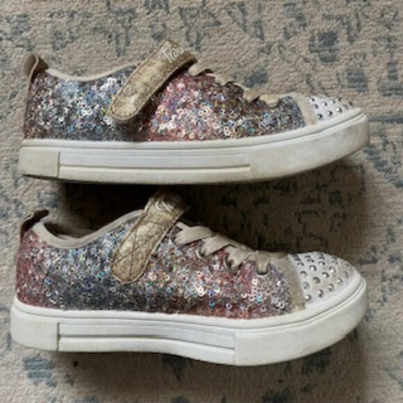 🧡3/15 Skechers Twinkle Toes Twinkle Sparks Sequin Flash Girls Unisex 13 - Picture 4 of 13